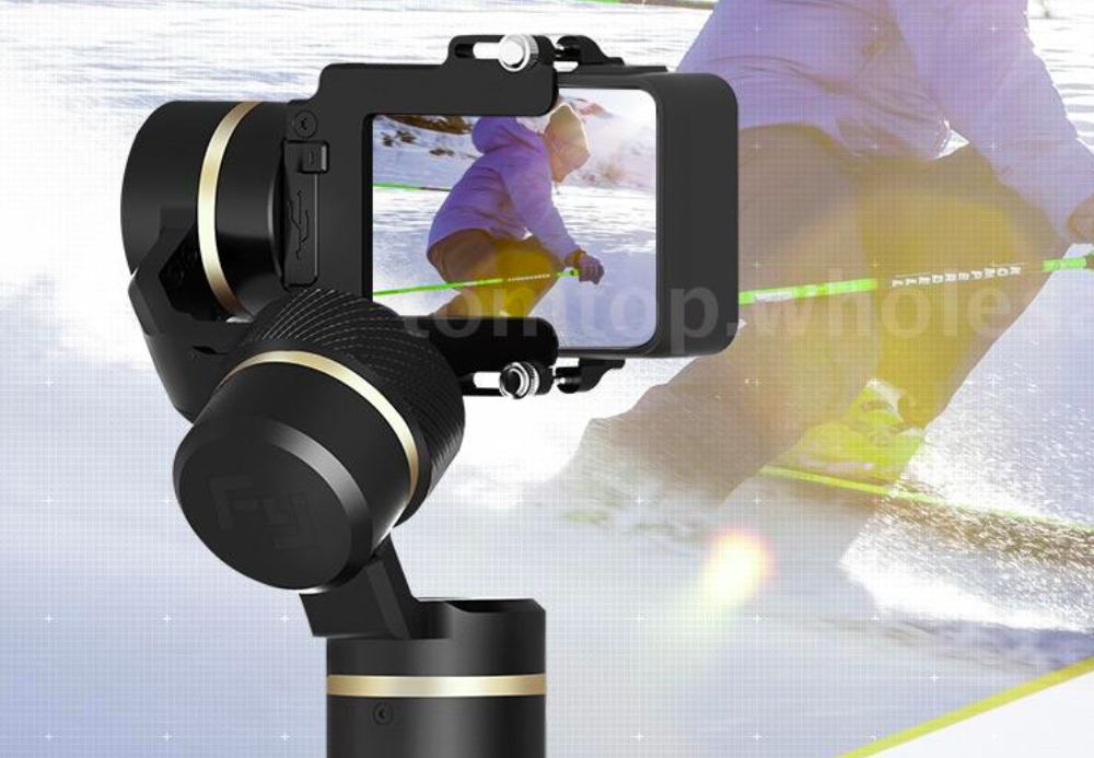 gimbal skiing action shot