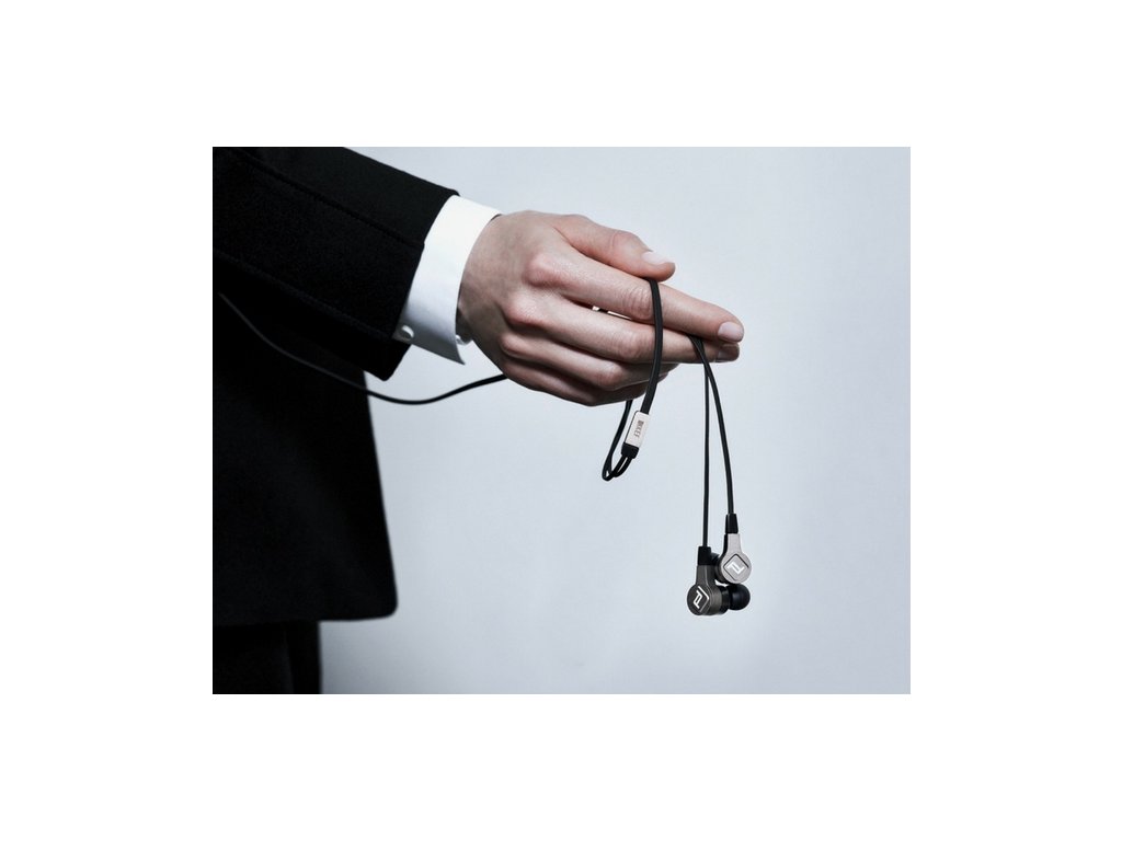 hand holding earphones