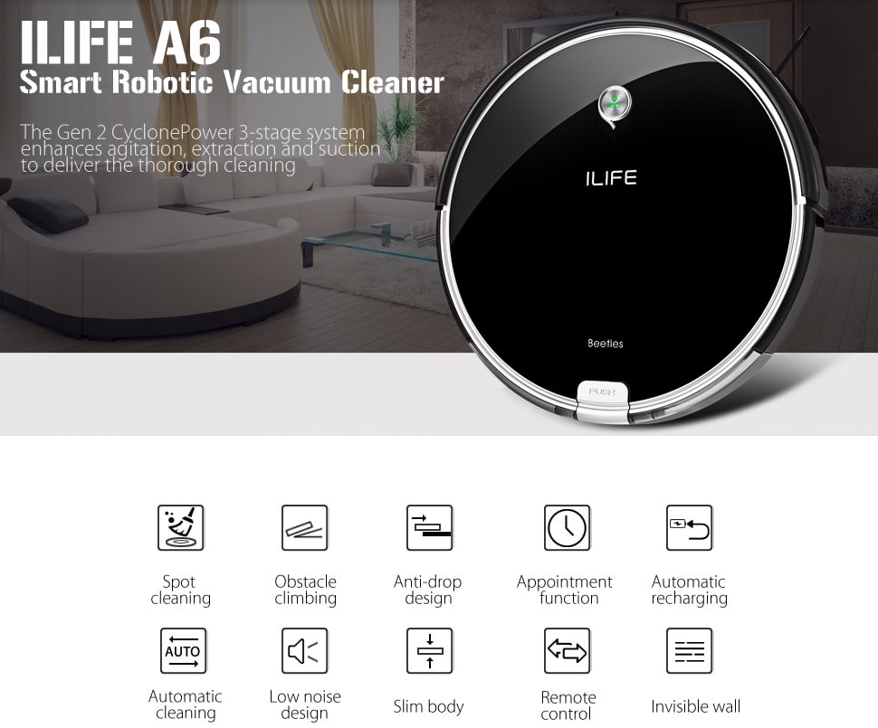 ilife a6 robotic vacuum cleaner
