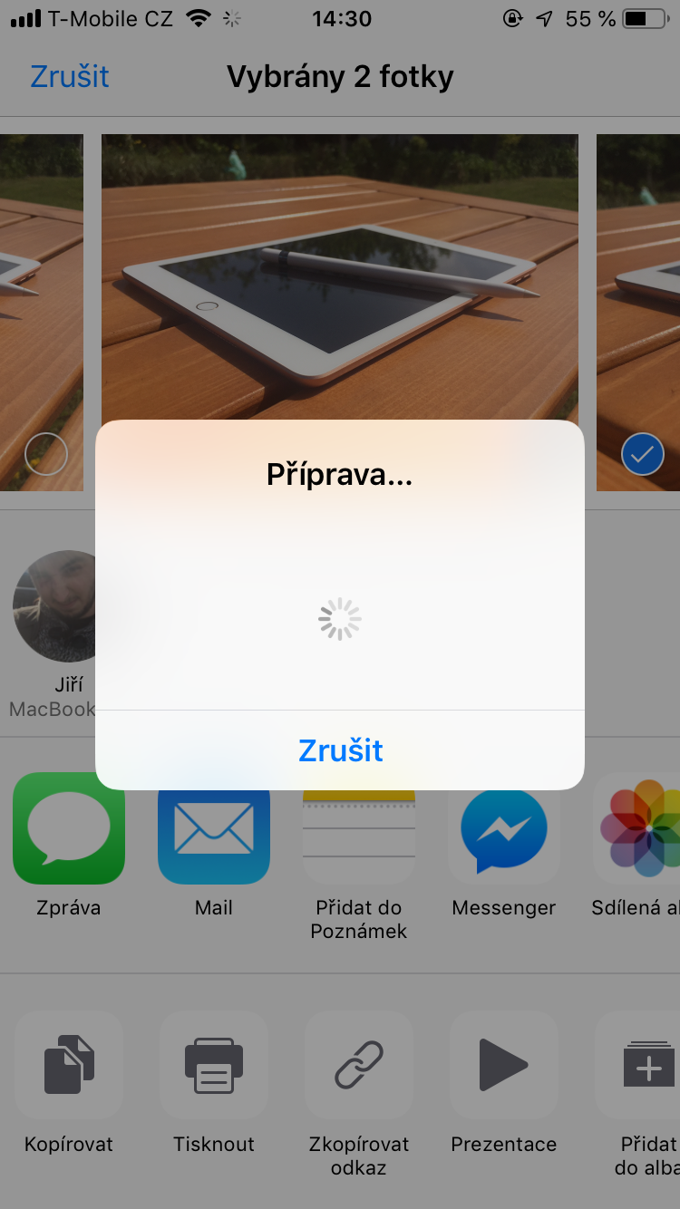 ipad on wooden table