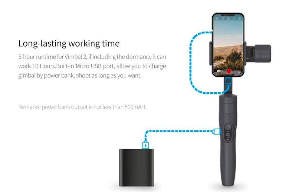 long lasting gimbal working time