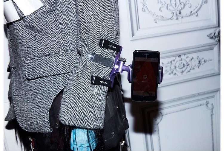 phone holder on sleeve