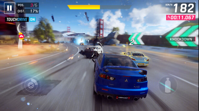 racing game action scene