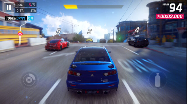 racing game in progress