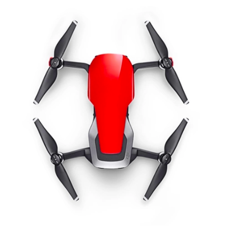 red drone top view