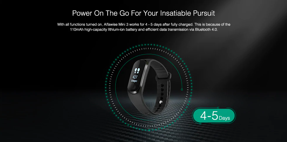 smart bracelet battery life