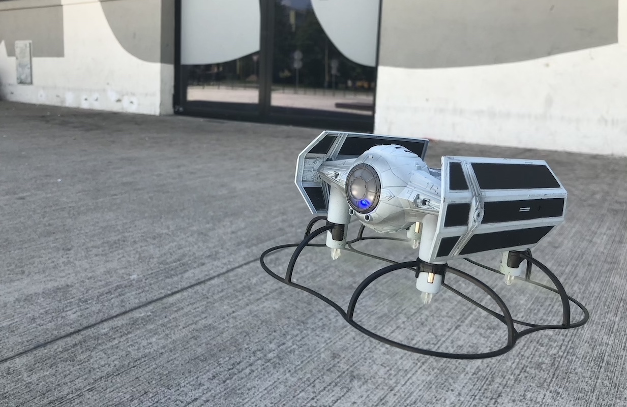 tie fighter drone on ground