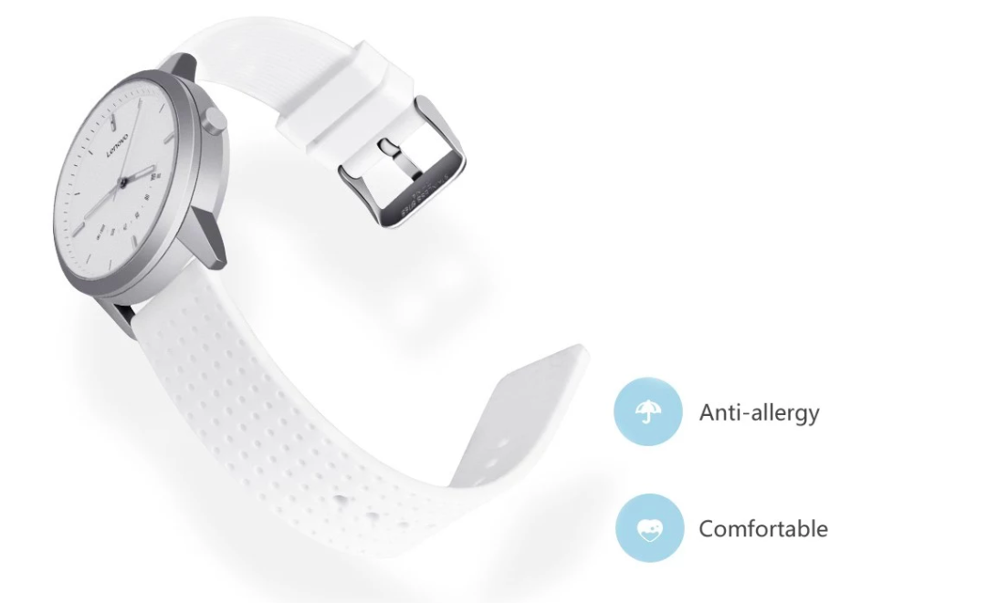 white smartwatch anti allergy
