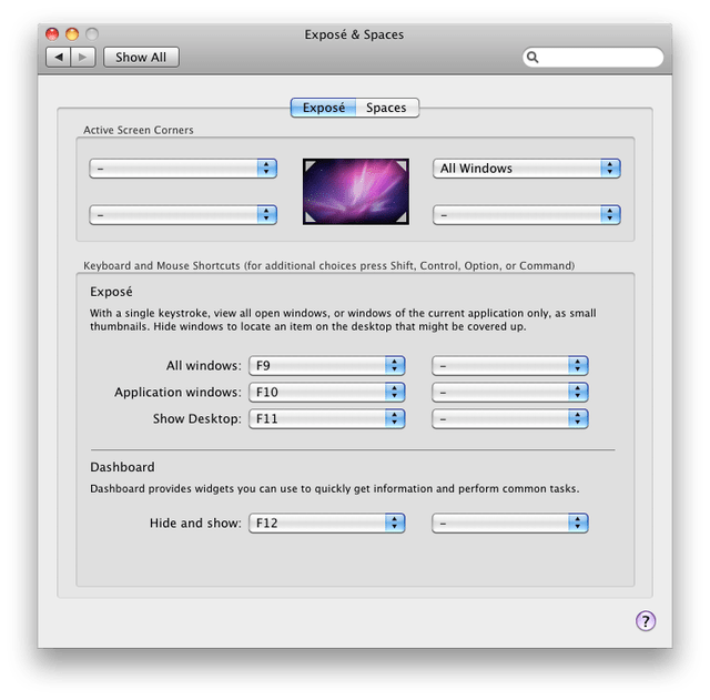 10-6-Snow-Leopard-System-Preferences-Expose-and-Spaces 10-6-Snow-Leopard-System-Preferences-Expose-and-Spaces