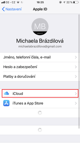 apple id icloud settings