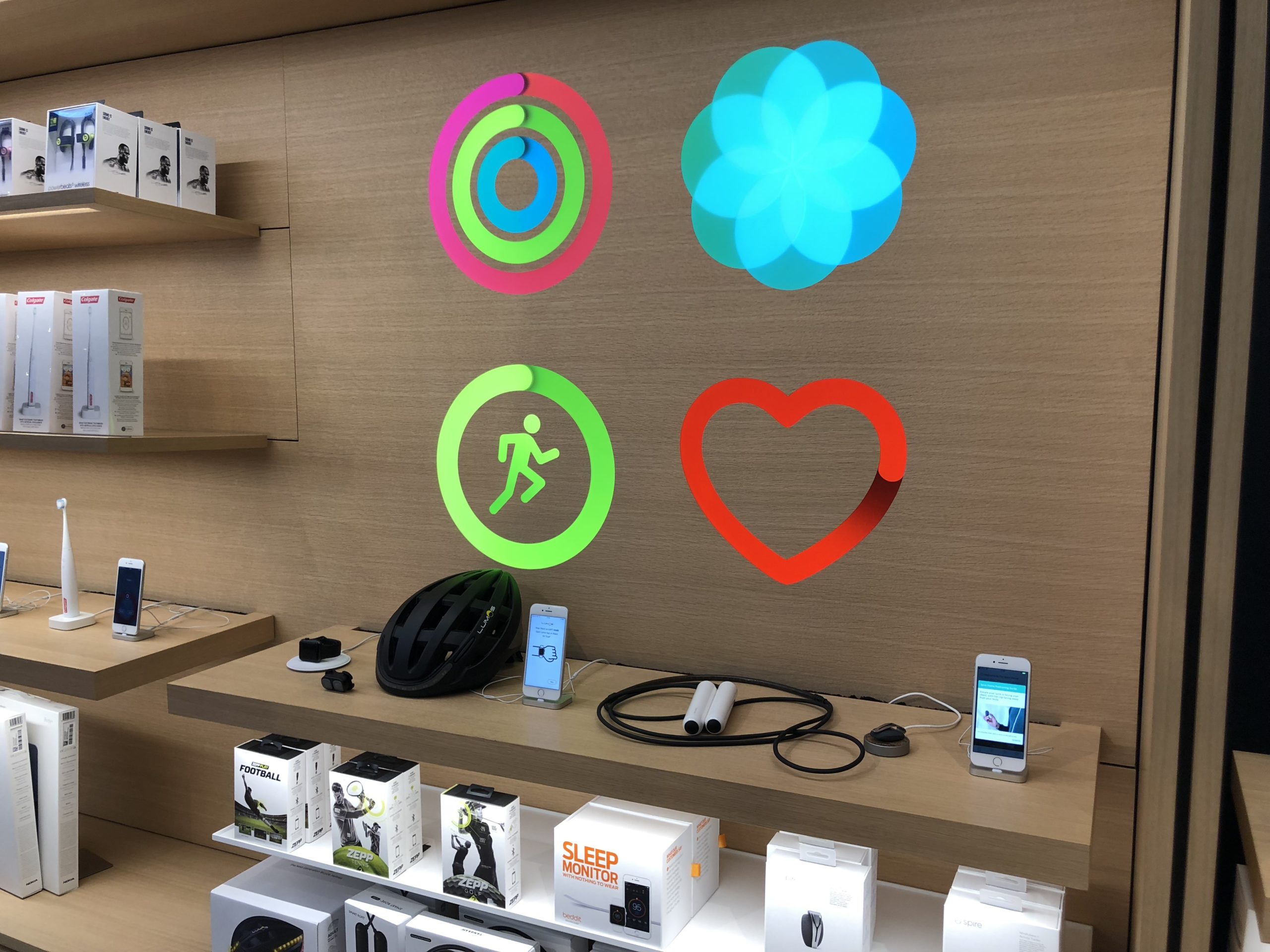 apple store health icons display