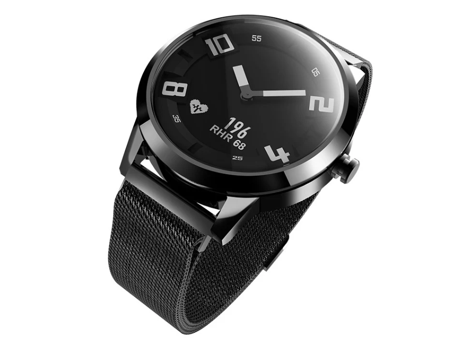 black smartwatch front view