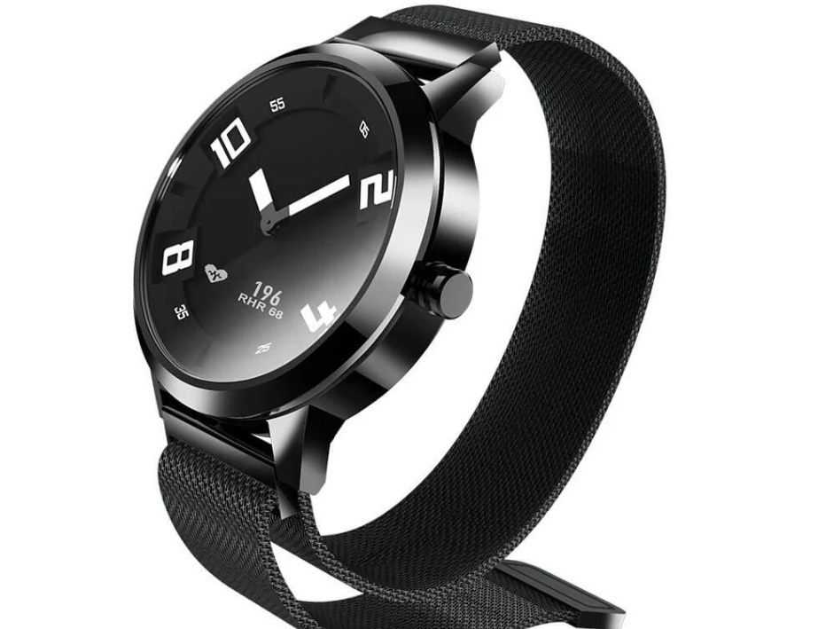 black smartwatch side view