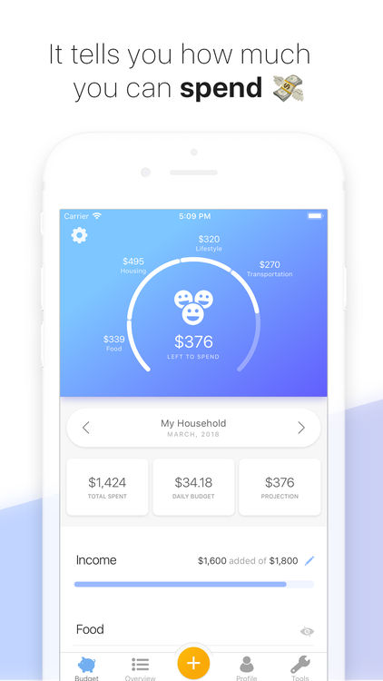 finance app spending analysis