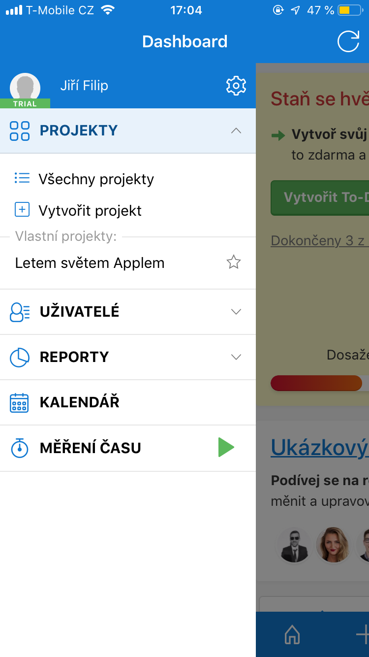 freelo dashboard projects