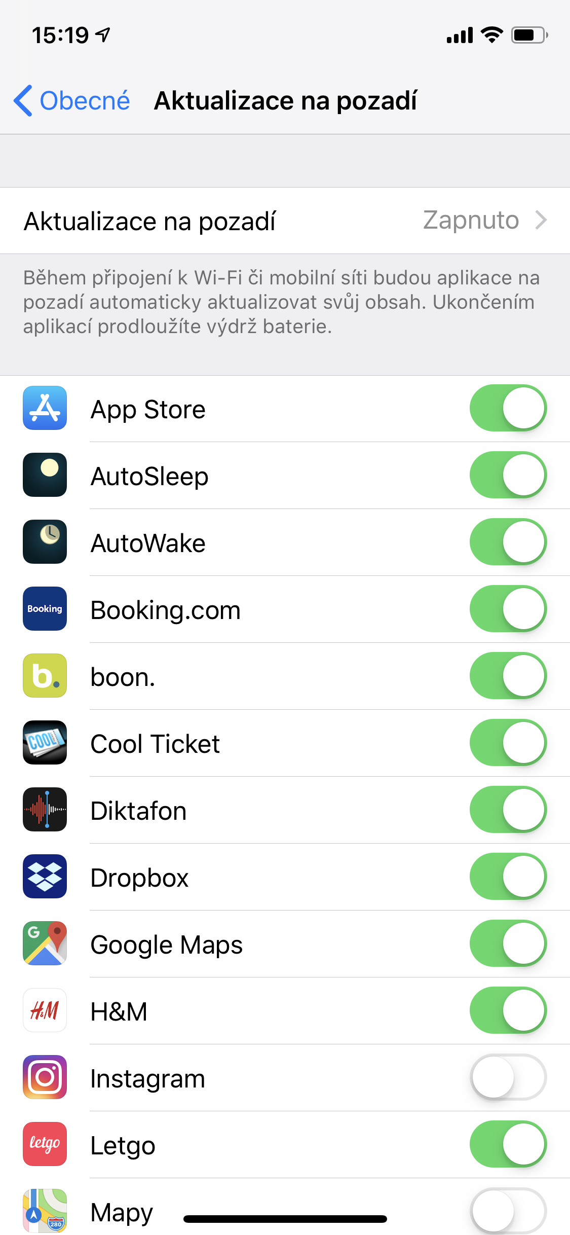 iphone background app refresh