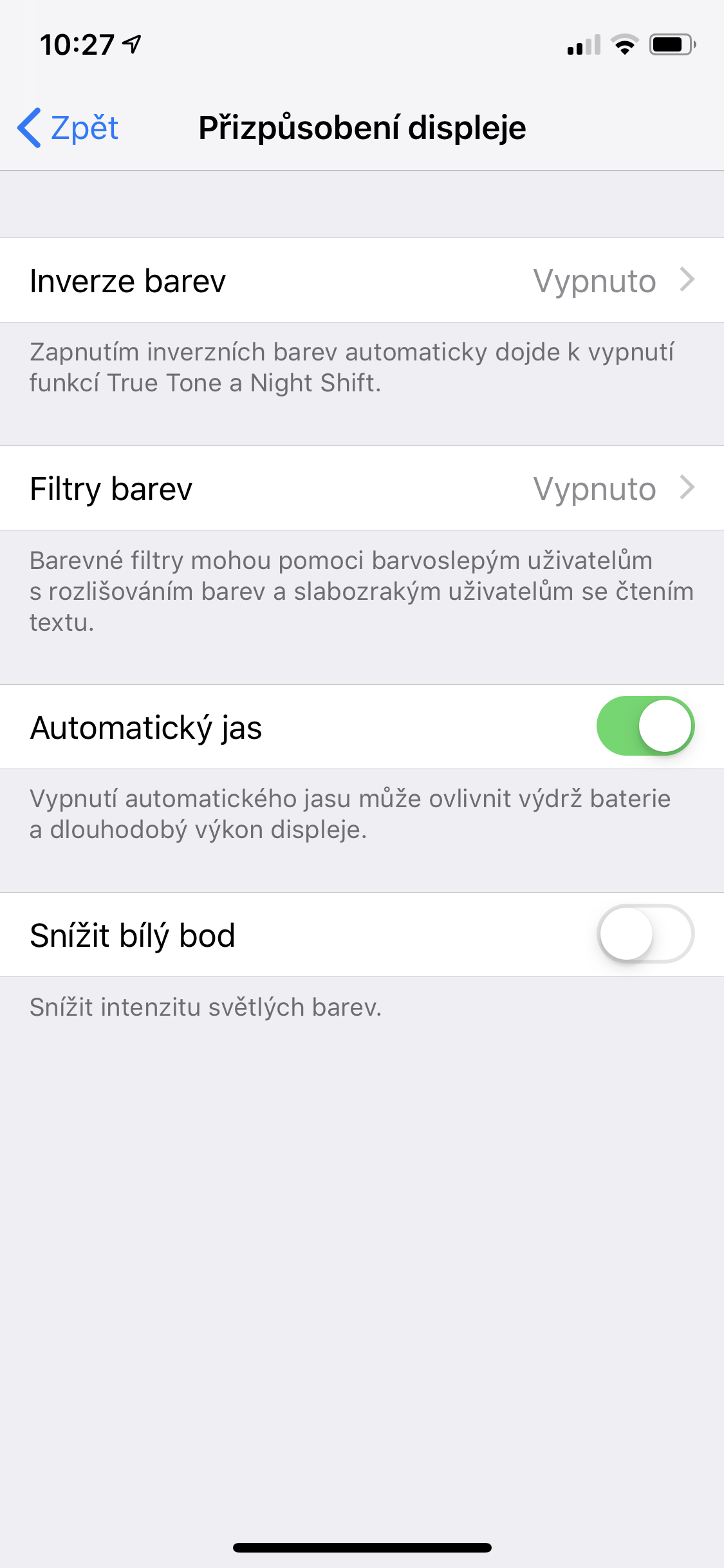 iphone display settings