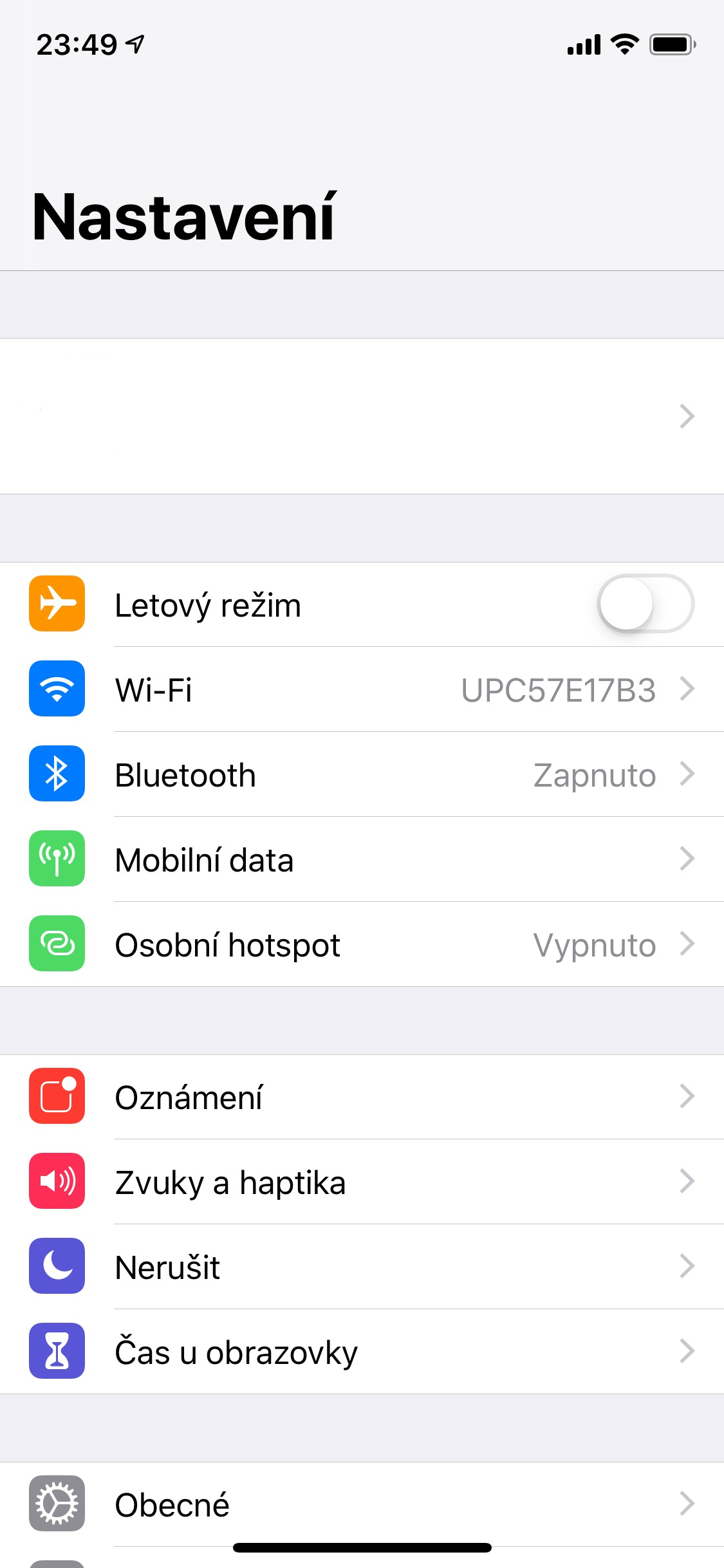 iphone settings connectivity