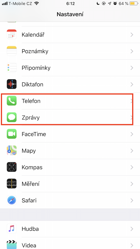 iphone settings menu