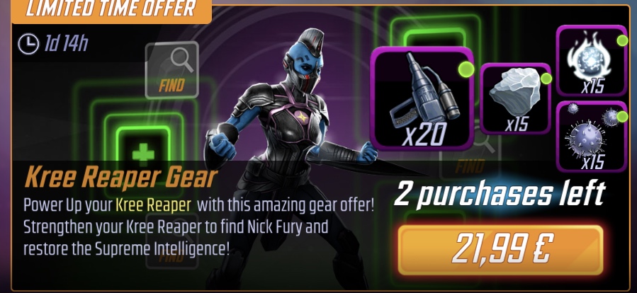 kree reaper gear offer