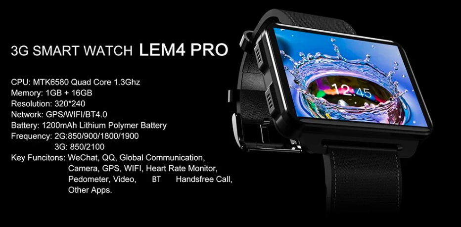 lem4 pro smartwatch specs