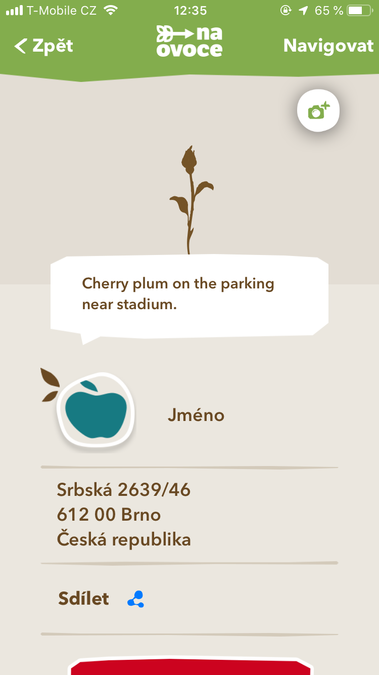 location info na ovoce