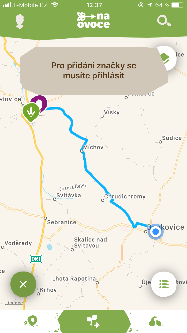 location list na ovoce