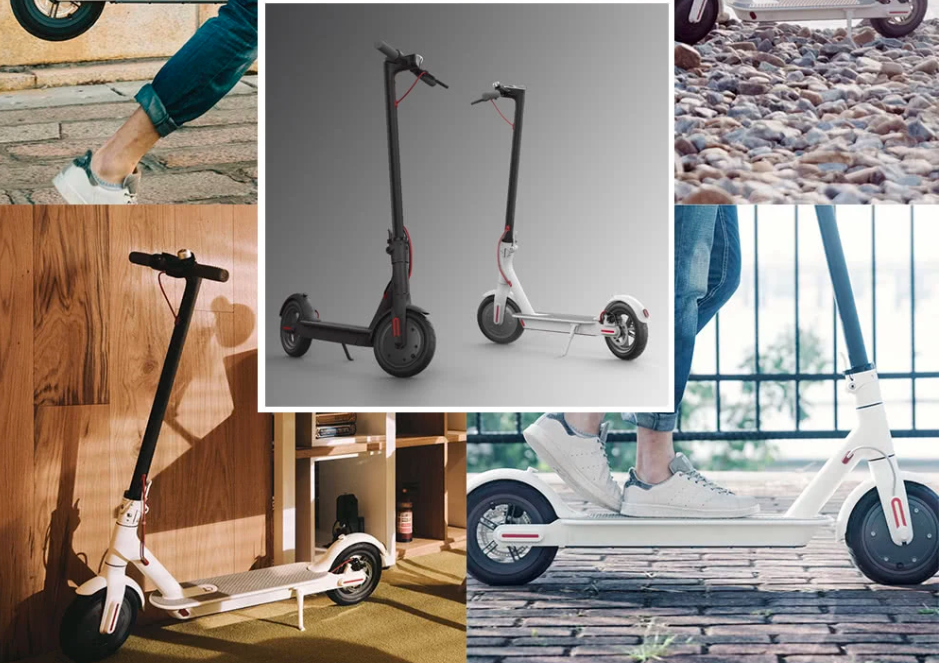 person riding electric scooter outdoors