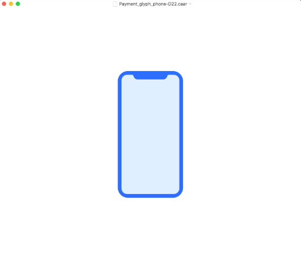 phone outline blue
