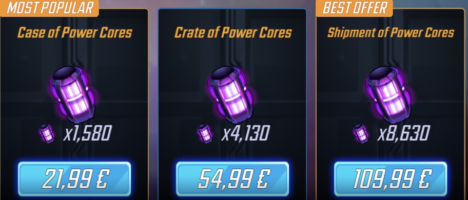 power cores offer