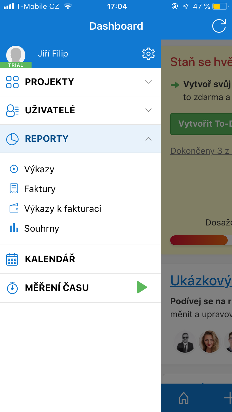 project management dashboard