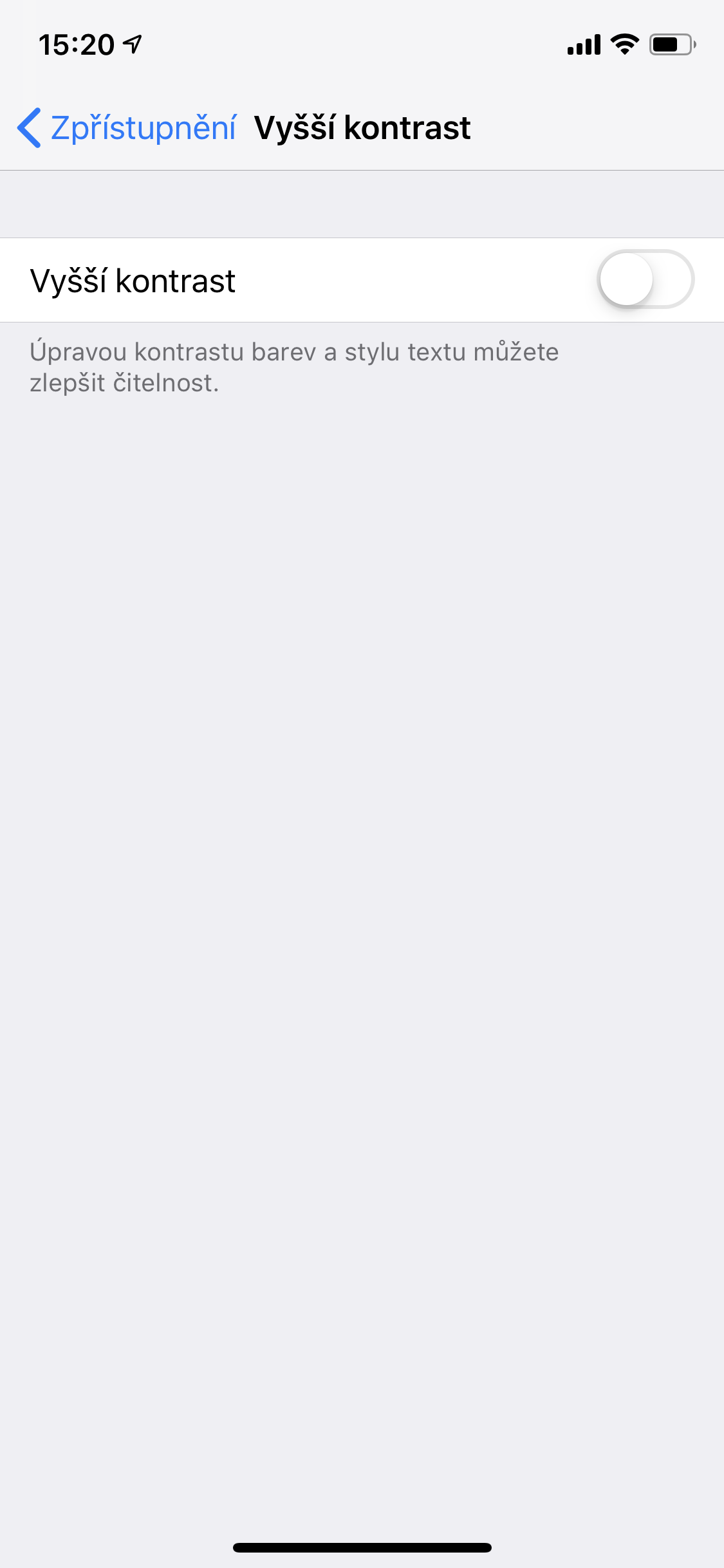 reduced transparency settings