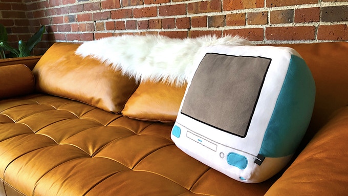 retro computer pillow
