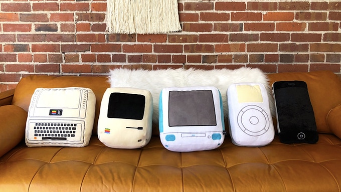 retro tech pillows