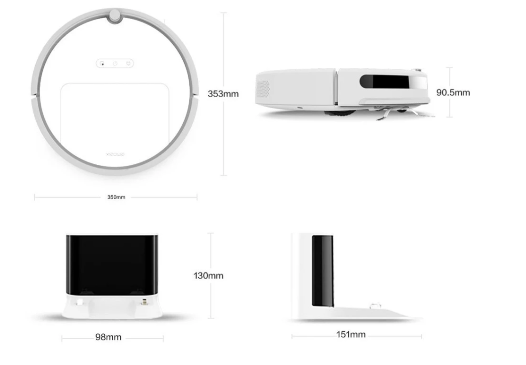 robot vacuum dimensions