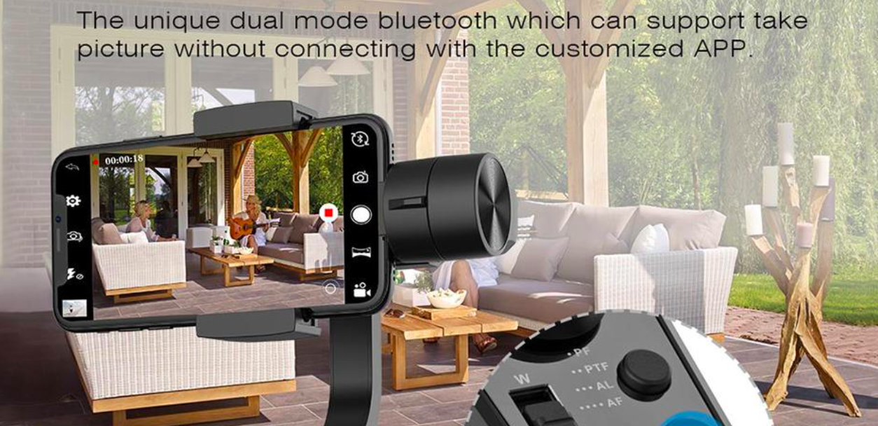 smartphone gimbal bluetooth mode