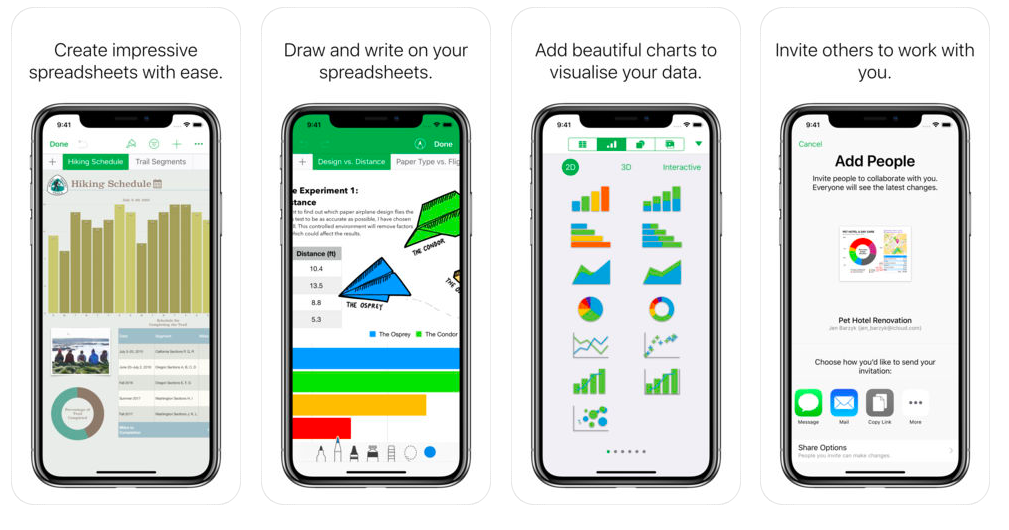 spreadsheet app features
