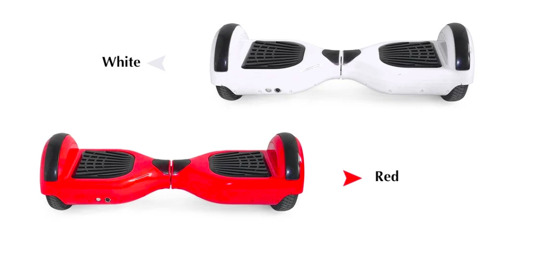 white and red hoverboards