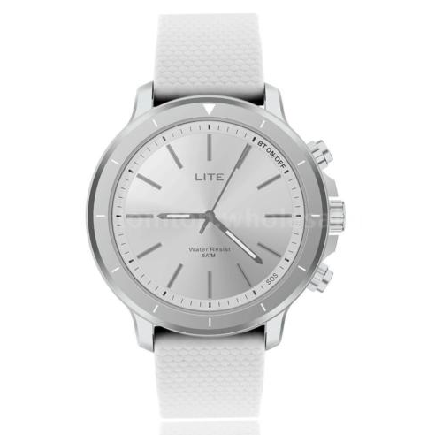 white watch front view