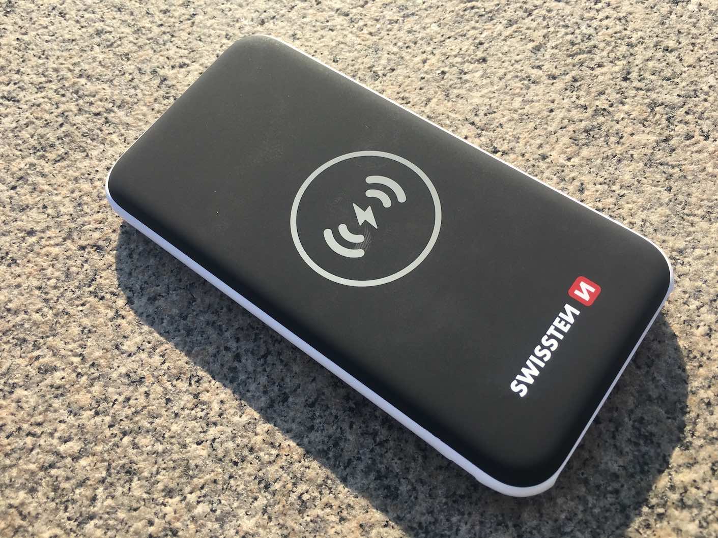 wireless power bank on concrete