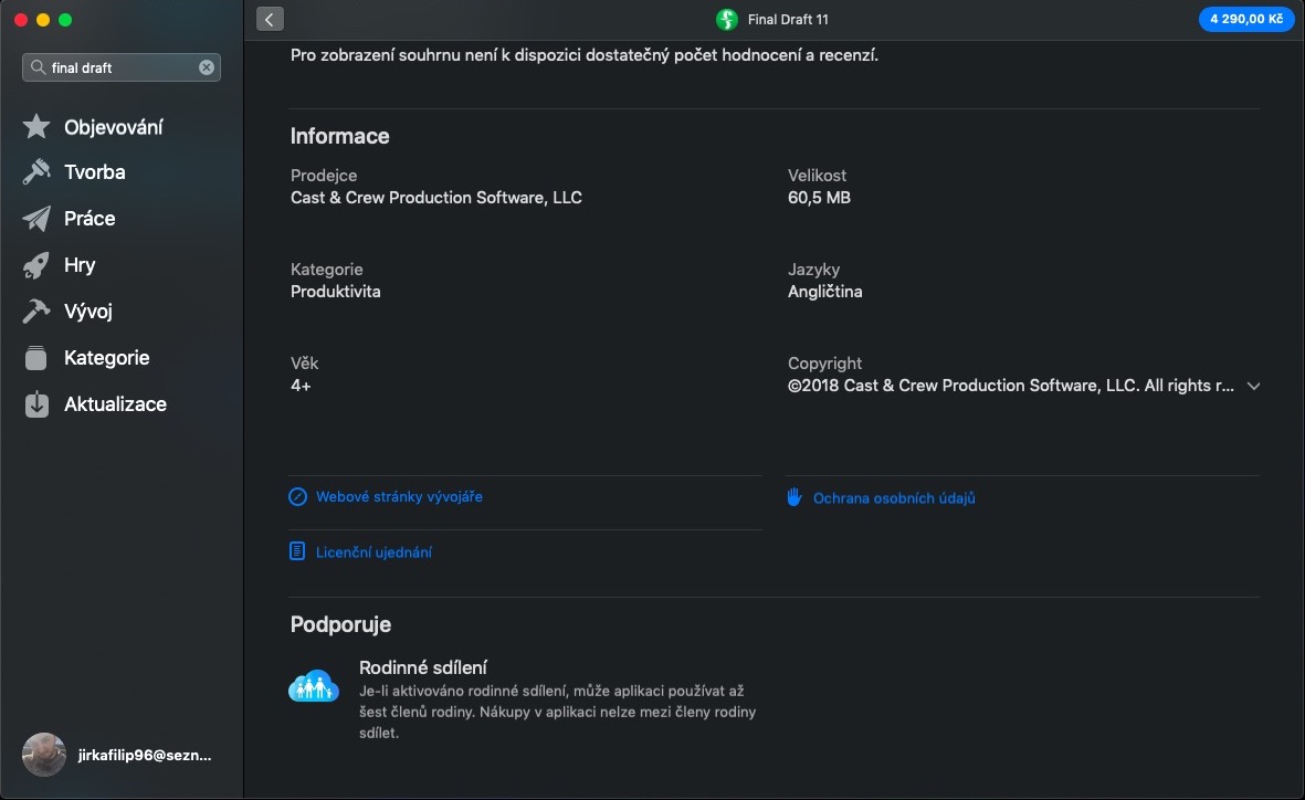 app details dark mode