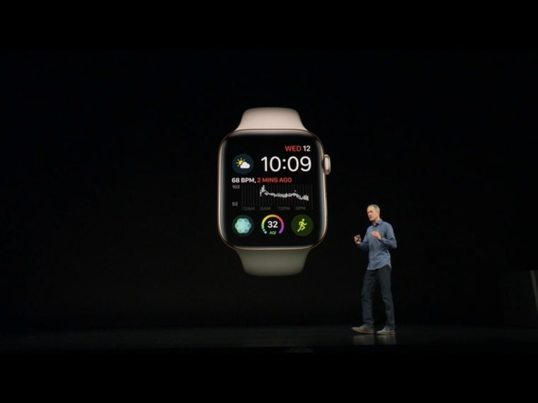 apple watch with health display