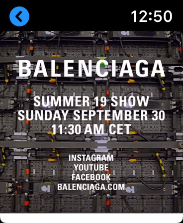 balenciaga show invitation