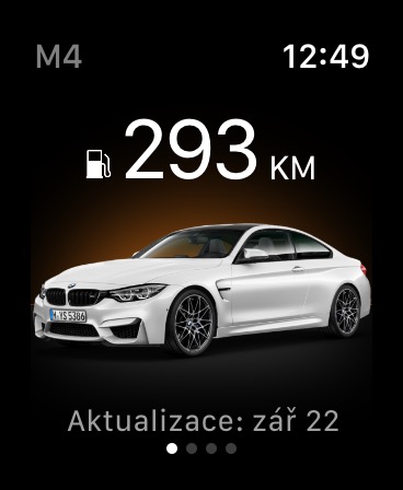 car fuel range display