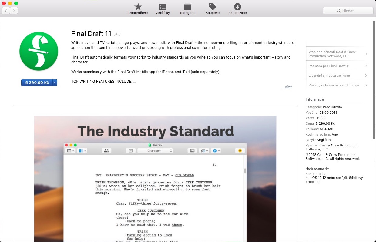 final draft app page