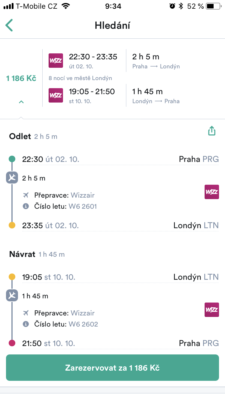 flight booking details