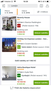 hotel listing london