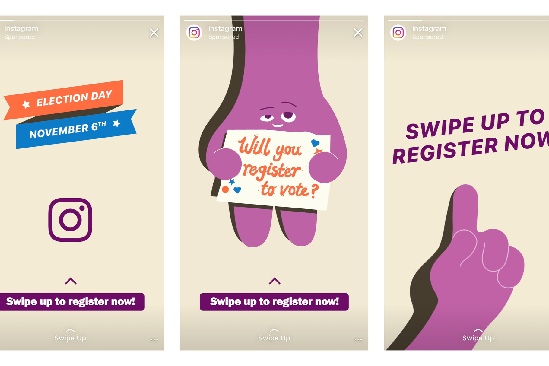 instagram voter registration promo