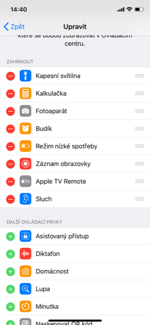 iphone control center customization
