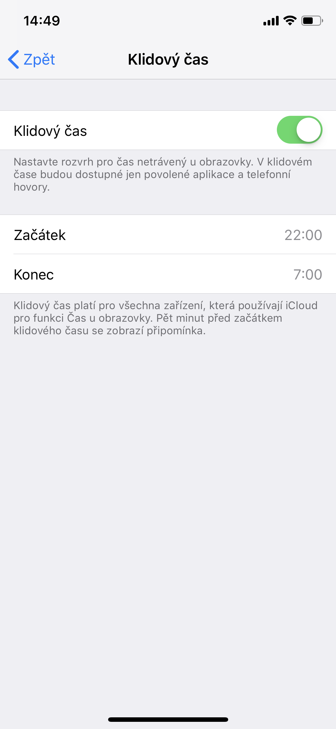 iphone downtime settings
